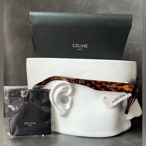 Celine Monogram Acetate Triomphe CL 40167I Sunglasses Havana NWT main image 4